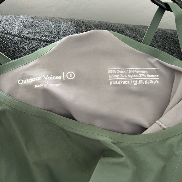 Outdoor Voices The Exercise Dress Small Olive Green - Picture 6 of 8